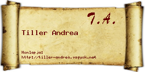 Tiller Andrea névjegykártya